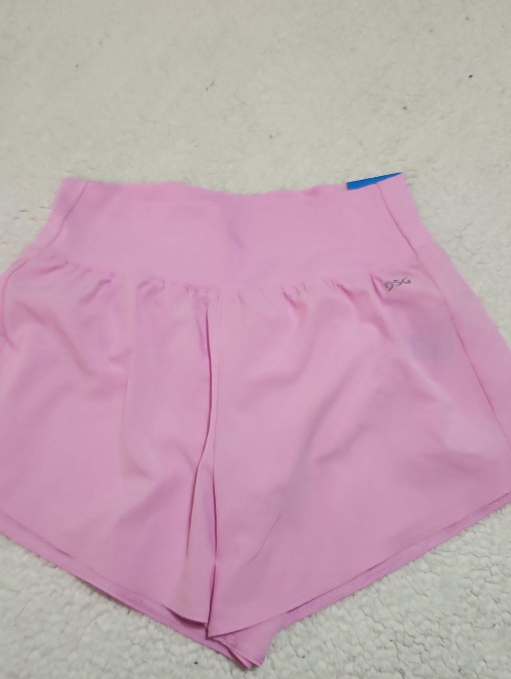 DSG Light Pink High-Waist Girls Athletic Shorts